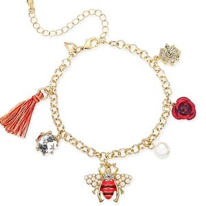 New Gold Multi Bee Charm Anklet Adjustable😍